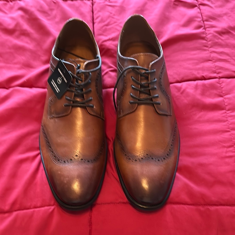Men's Brown Leather Dress Shoes Kenneth Cole size 13